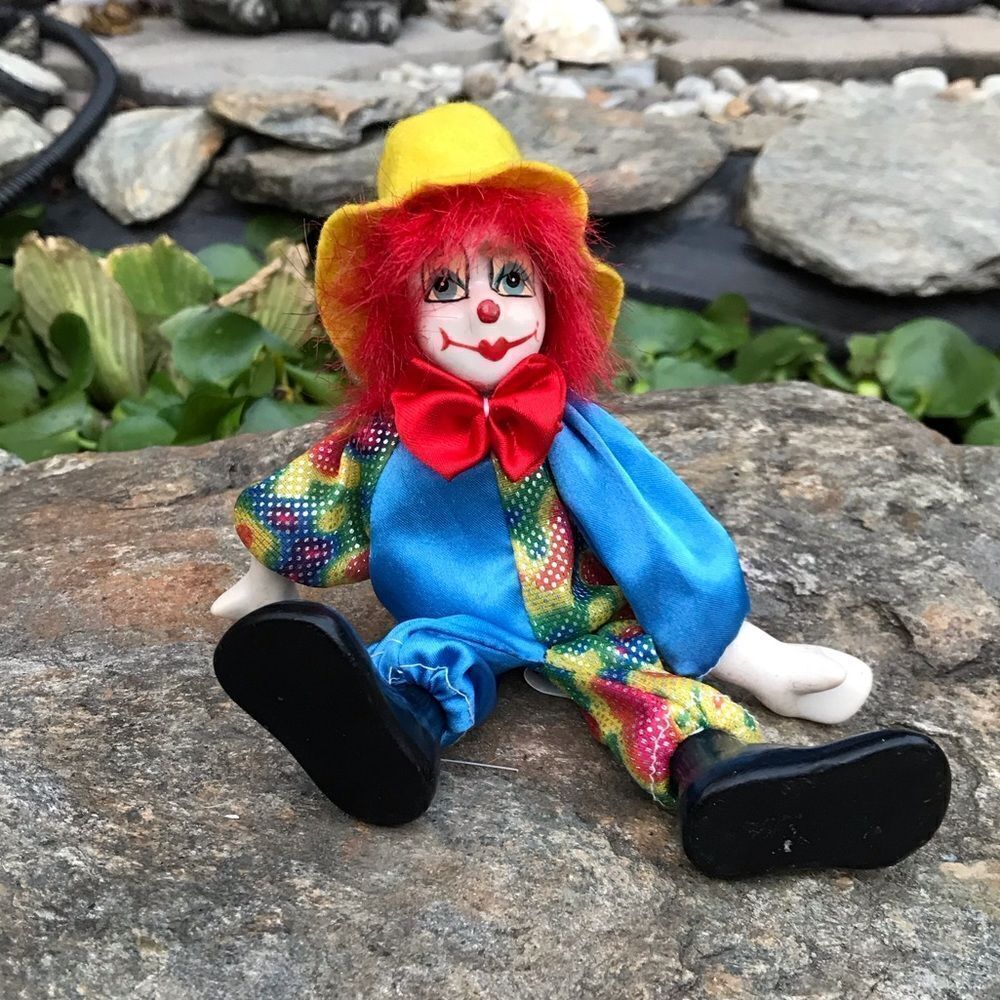 Vintage Ganz Posable Clown Porcelain‎
